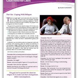 Image of "Using Leverage in Counseling the Court-Referred Client, Part 6: Coping With Relapse" document